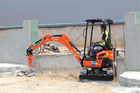 kubota mini digger breakers|kubota 1 ton mini digger.